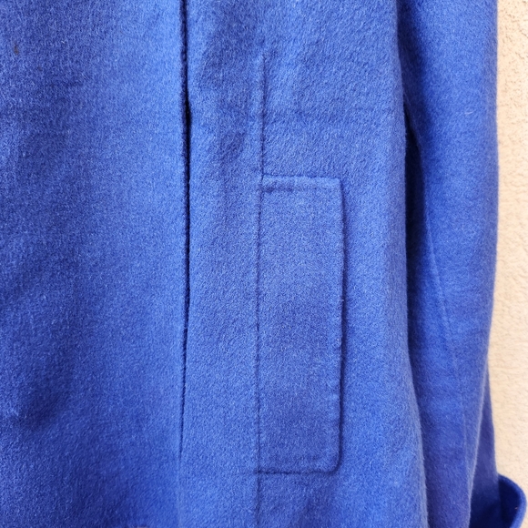 PENDLETON Women's Coat Medium Blue Merino Wool Classic Minimalist Luxury Jacket - Picture 7 of 14